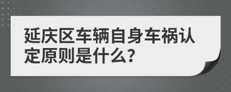 延庆区车辆自身车祸认定原则是什么？