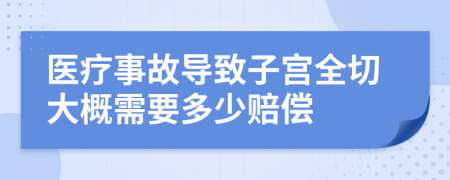 医疗事故导致子宫全切大概需要多少赔偿