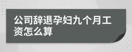 公司辞退孕妇九个月工资怎么算