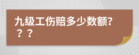 九级工伤赔多少数额？？？