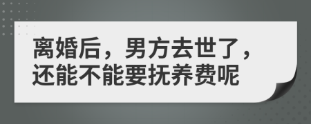 离婚后，男方去世了，还能不能要抚养费呢