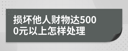 损坏他人财物达5000元以上怎样处理