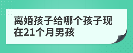 离婚孩子给哪个孩子现在21个月男孩