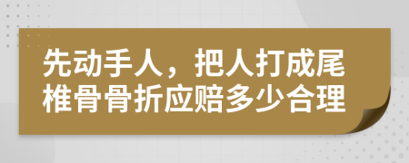 先动手人，把人打成尾椎骨骨折应赔多少合理