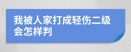 我被人家打成轻伤二级会怎样判