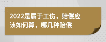 2022是属于工伤，赔偿应该如何算，哪几种赔偿