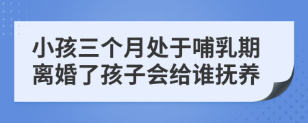 小孩三个月处于哺乳期离婚了孩子会给谁抚养