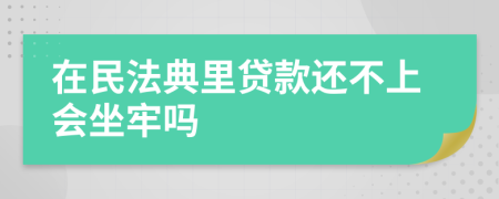 在民法典里贷款还不上会坐牢吗