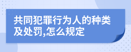 共同犯罪行为人的种类及处罚,怎么规定