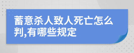 蓄意杀人致人死亡怎么判,有哪些规定