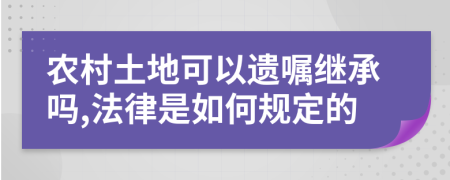 农村土地可以遗嘱继承吗,法律是如何规定的