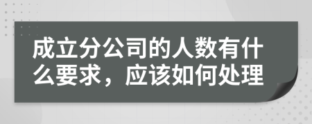 成立分公司的人数有什么要求，应该如何处理