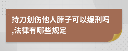 持刀划伤他人脖子可以缓刑吗,法律有哪些规定