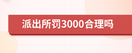 派出所罚3000合理吗