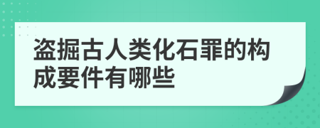 盗掘古人类化石罪的构成要件有哪些