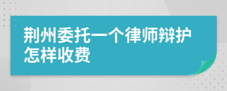 荆州委托一个律师辩护怎样收费