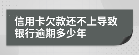 信用卡欠款还不上导致银行逾期多少年