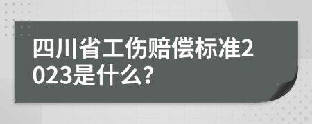 四川省工伤赔偿标准2023是什么？