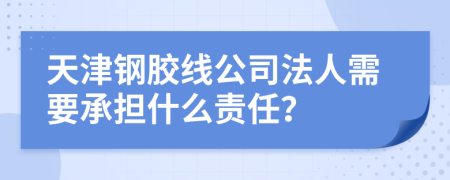 天津钢胶线公司法人需要承担什么责任？