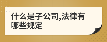 什么是子公司,法律有哪些规定