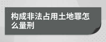 构成非法占用土地罪怎么量刑