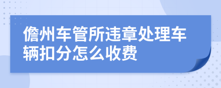 儋州车管所违章处理车辆扣分怎么收费