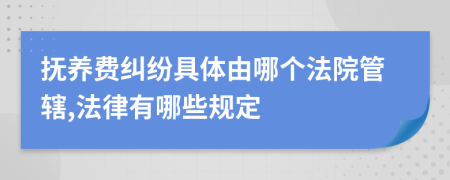 抚养费纠纷具体由哪个法院管辖,法律有哪些规定