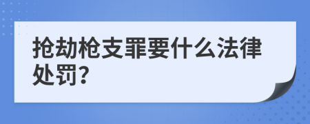 抢劫枪支罪要什么法律处罚？