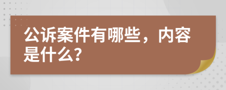 公诉案件有哪些，内容是什么？