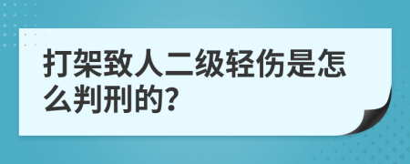 打架致人二级轻伤是怎么判刑的？