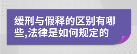 缓刑与假释的区别有哪些,法律是如何规定的