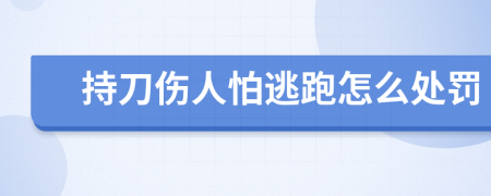 持刀伤人怕逃跑怎么处罚