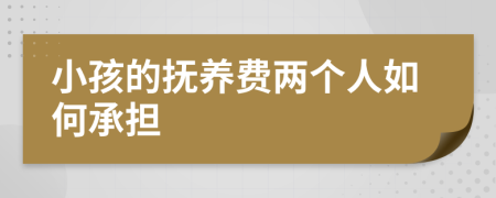 小孩的抚养费两个人如何承担