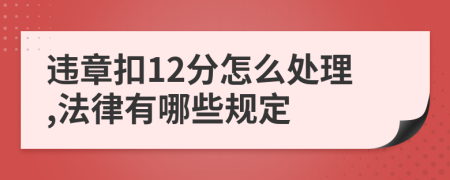 违章扣12分怎么处理,法律有哪些规定