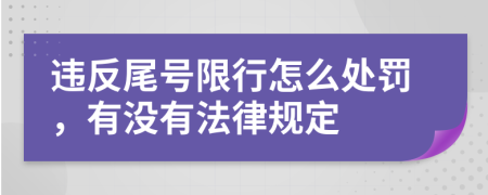 违反尾号限行怎么处罚，有没有法律规定