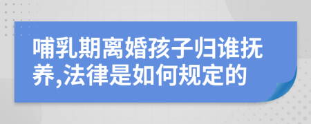 哺乳期离婚孩子归谁抚养,法律是如何规定的