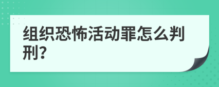 组织恐怖活动罪怎么判刑？