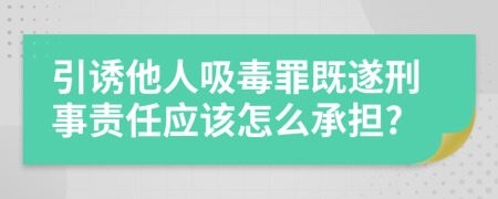 引诱他人吸毒罪既遂刑事责任应该怎么承担?