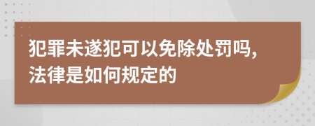 犯罪未遂犯可以免除处罚吗,法律是如何规定的