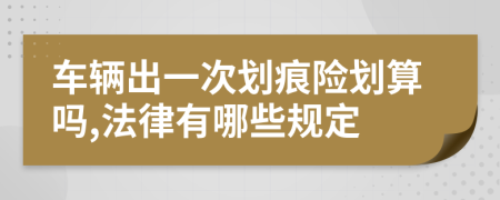 车辆出一次划痕险划算吗,法律有哪些规定