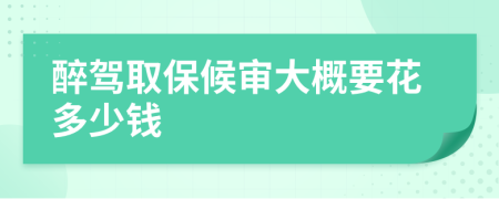 醉驾取保候审大概要花多少钱