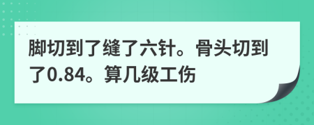 脚切到了缝了六针。骨头切到了0.84。算几级工伤