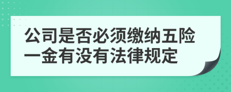 公司是否必须缴纳五险一金有没有法律规定