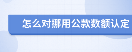 怎么对挪用公款数额认定