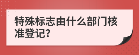 特殊标志由什么部门核准登记？