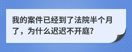 我的案件已经到了法院半个月了，为什么迟迟不开庭？