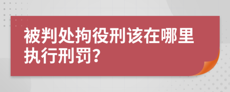 被判处拘役刑该在哪里执行刑罚？