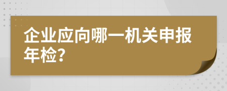 企业应向哪一机关申报年检？