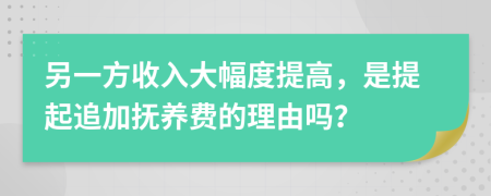 另一方收入大幅度提高，是提起追加抚养费的理由吗？