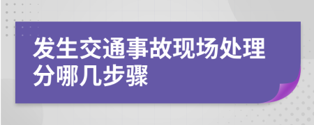 发生交通事故现场处理分哪几步骤